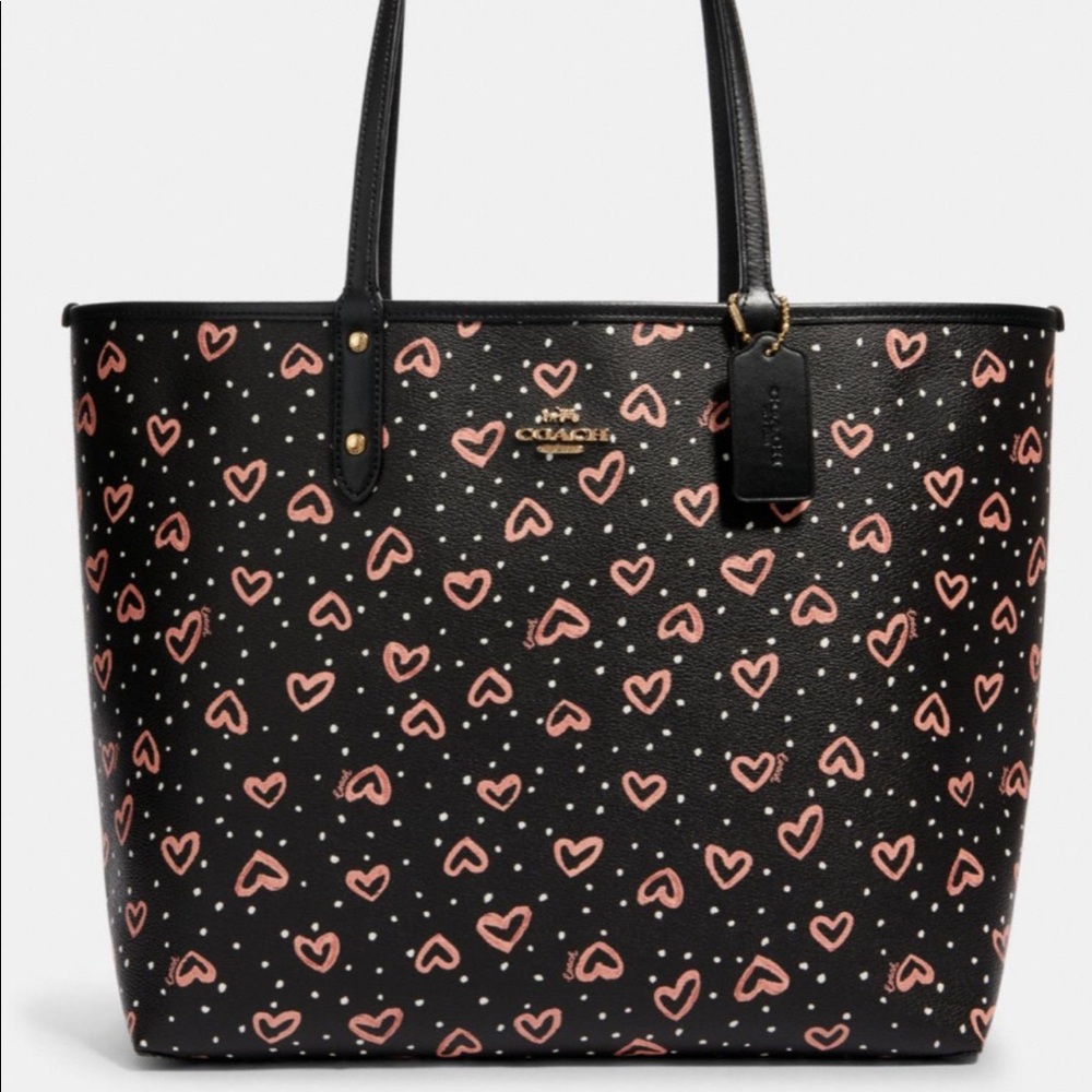 Coach Reversible Canvas Tote w/ Crayola HeartSOLD